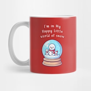 Introvert winter family, happy little world of snow Mug